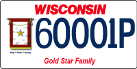 Gold Star license plate image