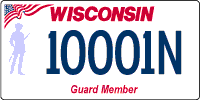 Wisconsin National Guard license plate image
