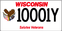 Wisconsin Salutes Veterans license plate image