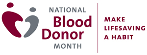 National Blood Donor Month Logo