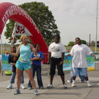 Photo of Madeline Dolente leading a workout