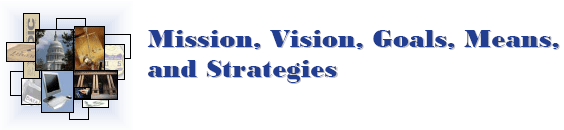 Mission, Vision, Goals, Means, and Strategies