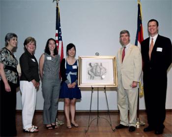 Congressman Miller honors the 13th District Congressional Art Contest winner