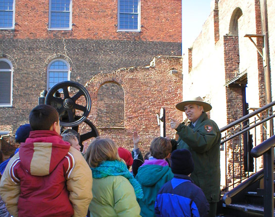 3rd graders on a tour of the Tredegar Iron Works