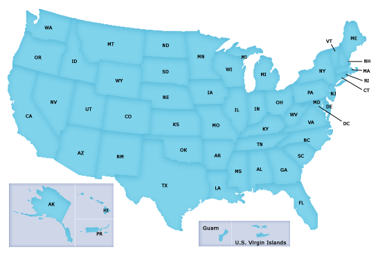 Map of the United States