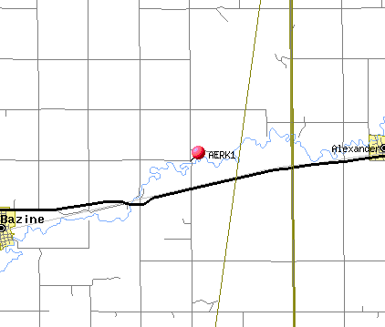 Walnut Creek near Alexander location map