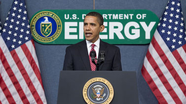 President Obama speaks at the Department of Energy