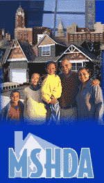 Photo of family in front of neighborhood houses