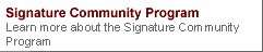 Signature Community Program