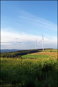 A photo of the 57-MW Stetson Wind Farm in Maine that was constructed in 2008. PIX16061