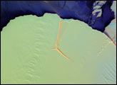 Image from the Multi-angle Imaging SpectroRadiometer (MISR) showing Antarctica's Amery Ice Shelf