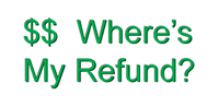 Check the Status of a Refund Logo