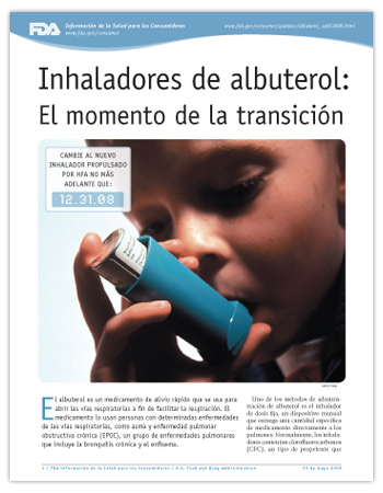 Cover page of PDF version of this article, including photo of boy using inhnaler.