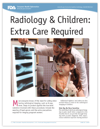 Cover page of PDF version of this article, including photo of a physician showing a young girl Xrays of her own injured arm.