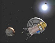 artist's concept of
the Pluto-Kuiper Express mission. Credit JPL