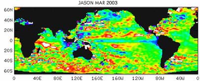 Global Sea Surface Height Data - 03/2003