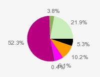 Pie chart: in table form below