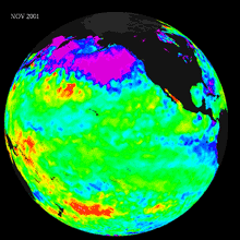 Global Sea Surface Temperature Data - 11/2001