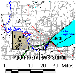 Map of the Tribal Lands of the Fond du Lac Band of the Minnesota Chippewa Tribe