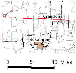 Map of the Tribal Lands of the Mole Lake Band of the Lake Superior Tribe of the Chippewa Indians, Sokaogon Chippewa Community