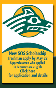 Freshman can apply for the new SOS scholarship, Seawolf Opportunity Scholarship, from the $7M anonymous donaton announced on May 1.
