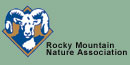 a graphic of the Rocky Mountain Nature Association logo, a bighorn ram