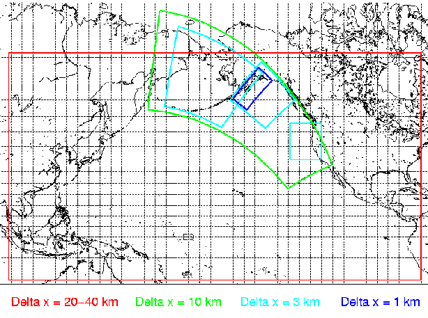 map of nested grid