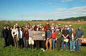 Partners assemble for a group photo at the dedication of the Jacoby Creek-Gannon Slough Wildife Area, Nov. 9.2007. (Photo: courtesy The Arcata Eye) 