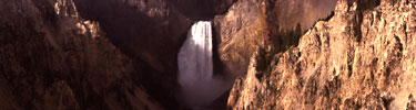 Lower Falls in the Grand Canyon of the Yellowstone plunges more than 300 feet.