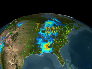 Air quality from EPA and MODIS on 11 September 2003