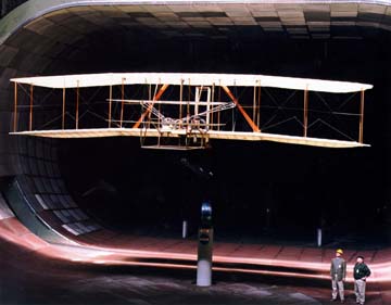 Wright Flyer Replica in Wind Tunnel