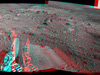 Spirit used its navigation camera to take the images that have been combined into this stereo, 180-degree view of the rover's surroundings during the