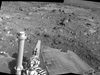 Spirit used its navigation camera to take the images that have been combined into this 180-degree view of the rover's surroundings during the 1,823rd