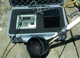 Sonic tag receiver with hydrophone.