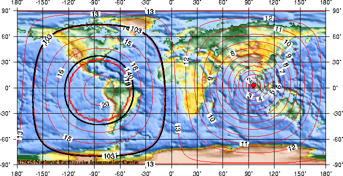 Theoretical P-wave Travel Times