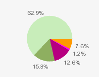 Pie chart: in table form below