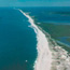 Aerial view of Fire Island, looking west.