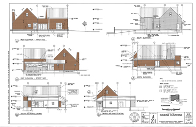 Patchogue Ferry Terminal elevation drawings, 10-15-2008.