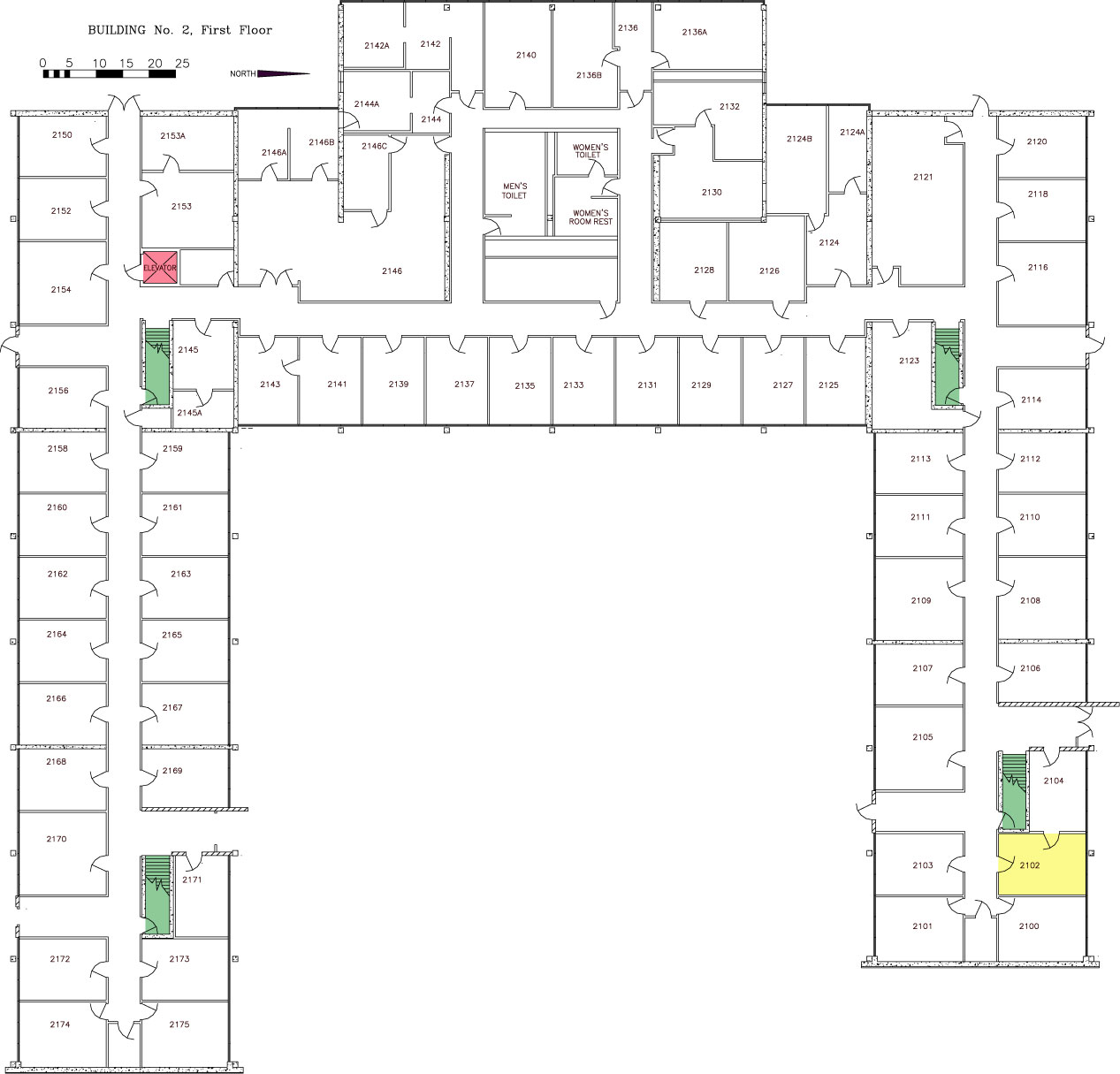 Map of Building 2 First Floor