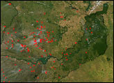 Fires in Central South America