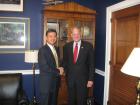 Rep. Israel with Secretary of Veterans Affairs Eric Shinseki. 4/21/09