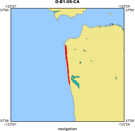 O-B1-05-CA map of where navigation equipment operated