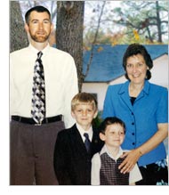 Kimberly McAllister, her husband and two sons