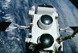 Compton GRO during shuttle launch