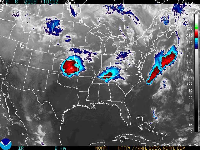 Regional Infrared Satellite Image - Click to enlarge