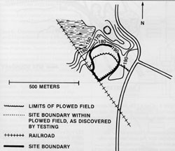 Map of Plowed Prehistoric Site