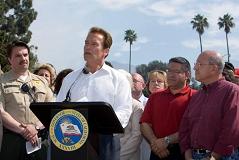 Governor holding press conference  for the Jesusita Fire in Santa Barbara