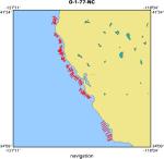 O-1-77-NC location map of where navigation equipment operated