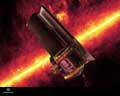 Stars and Galaxies Wallpaper: Artists Concept of Spitzer Space Telescope