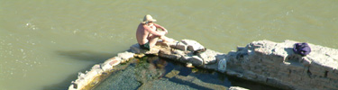 A lone bather at the Hot Springs